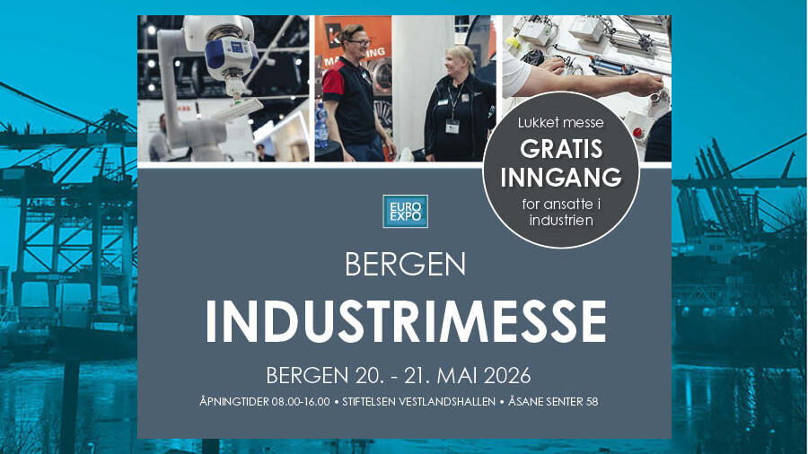 Tormatic deltar på Euro Expo Bergen 2026 20.–21. mai 2026. Besøk oss for demonstrasjon av instrumentering, sensorer, prosessutstyr og industrielle løsninger fra flere av våre ledende leverandører.

